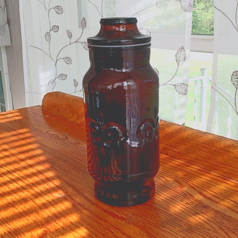 Vintage Fleur-de-lis Apothecary Jar